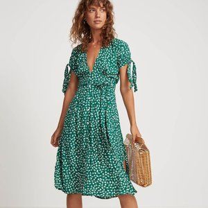 Faithfull the Brand Nina Midi Dress Vintage Bloom Green